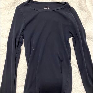 J Crew Perfect Fot Navy Top